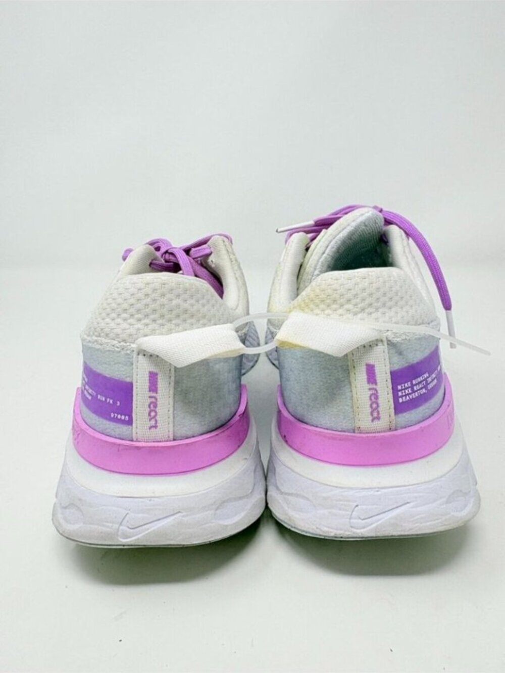 Nike React Infinity 3 Road Running Shoe Sneaker White Purple Size 9.5 - Picture 6 of 11
